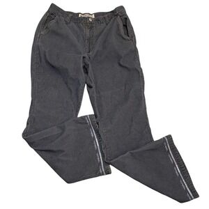 3/$25 American Eagle Gray Y2K Style Corduroy Embroidered Ankle Flared Jeans